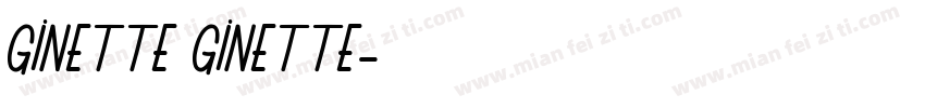 GINETTE GINETTE字体转换